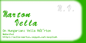 marton vella business card